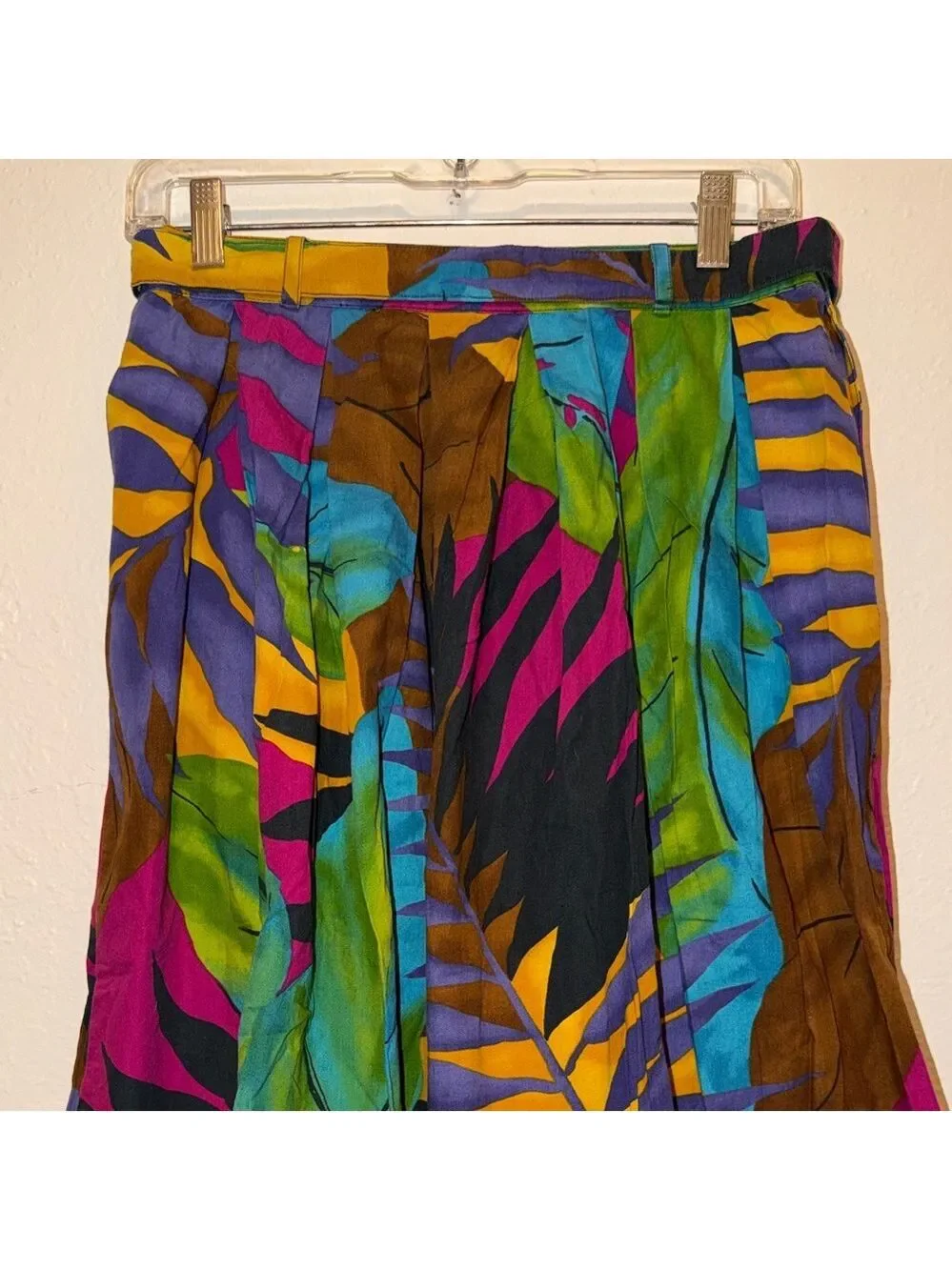 Vintage Tropical Print Modest Skirt cottagecore granny teachercore - Picture 5 of 8